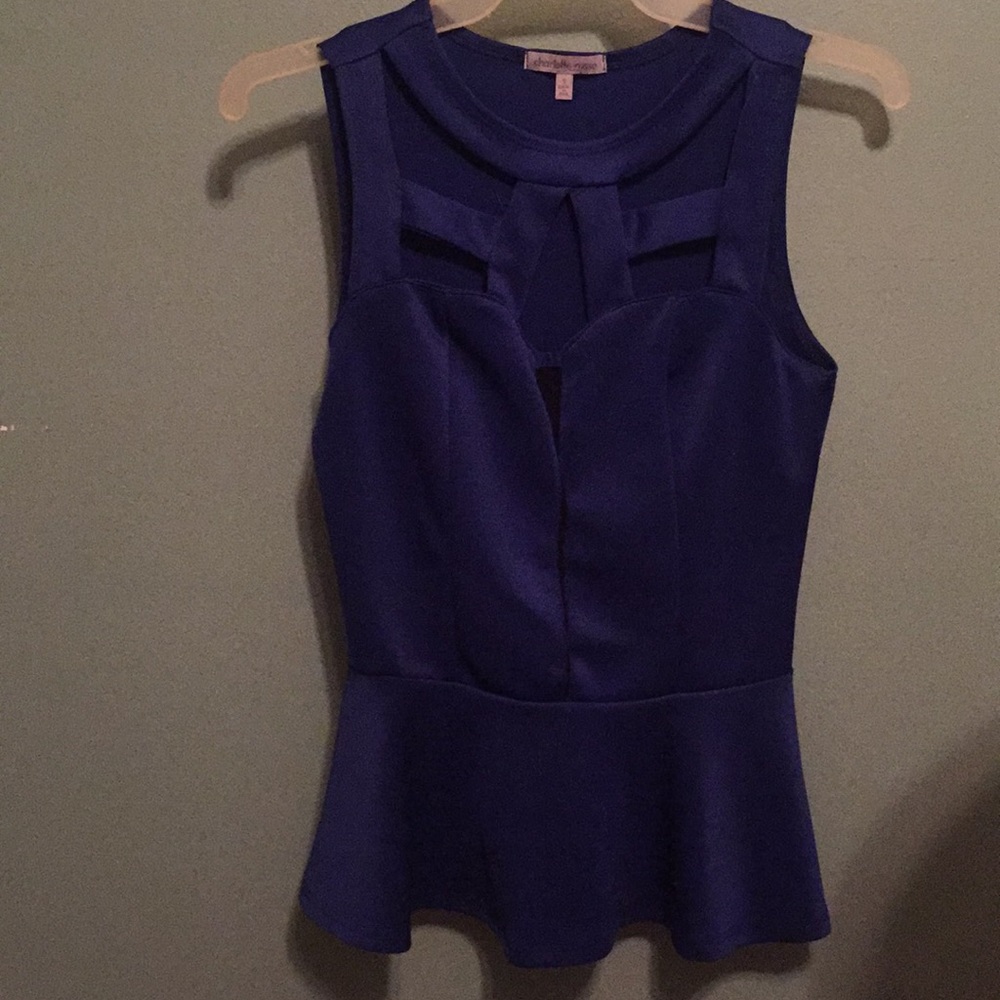 Royal blue blouse